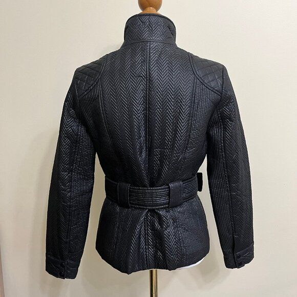 Kenneth Cole Reaction Black Coat size S Polyester Quilted Structured - Picture 3 of 11